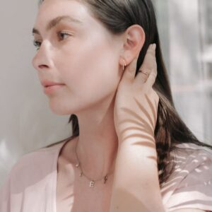 HONEYCAT Lucy Tiny Drop Bar Studs in Gold, Rose Gold, or Silver | Minimalist, Delicate Jewelry (Rose Gold)