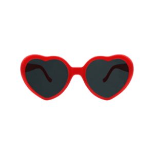 MIDEJACY Heart Shaped Sunglasses For Women,Trendy Heart Glasses Cute Retro Sun Glasses Taylor Cupid Party