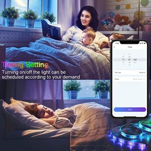 QZYL LED Lights for Bedroom 100 FT(4 Rolls), LED Strip Lights with App Control, Sync to Music 5050 RGB LED Lights with 44 Keys IR Remote, LED Lights for Room Party Home Decorations