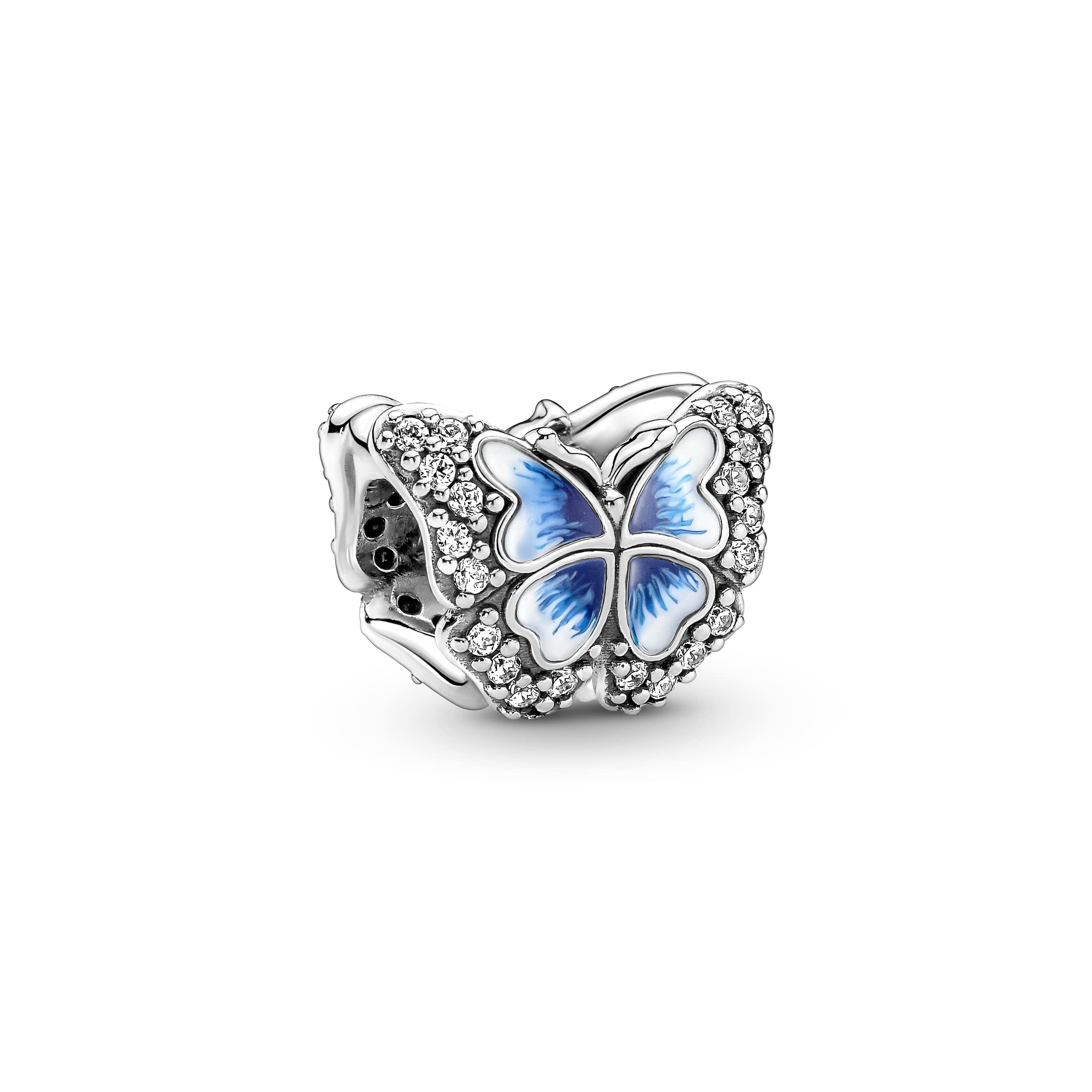 Pandora Blue Butterfly Sparkling Charm Bracelet Charm Moments Bracelets - Stunning Women's Jewelry - Gift for Women - Made with Sterling Silver, Cubic Zirconia & Enamel