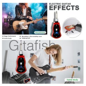 Gitafish Bass Guitar Headphone Mini Amp Bluetooth Electric Bass Micro Amps for Electric Guitar Bluetooth Practice Headphones Small Amps Guitar Portable Headphones Amplifier Pocket Bass Amp