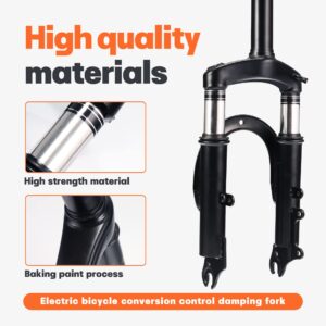 HTBCCHB 12 Inch Front Suspension Fork for Brake Disc Alloy Steel Holder motorcycle MTB Bicycle Electric Scooter Front Tube Shock Electric Bicycle