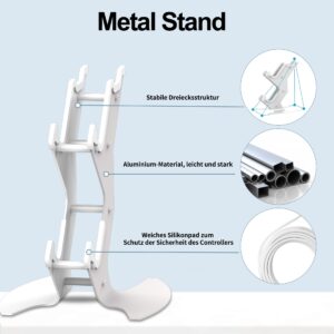 Controller Holder Stand, Universal Metal Material Game Controller Headset Stand Controller Accessories for Gamepad of PS5 / Xbox / PS4 / Switch （White