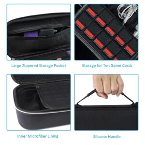 NexiGo Switch Controller Grip Carrying Case for Nintendo Switch/Switch OLED, 10 Game Card Holders, Compatible with Split Pad Pro, ZenGrip Pro, Gripcon, Joypad, Joy-Cons and Many Larger Grips