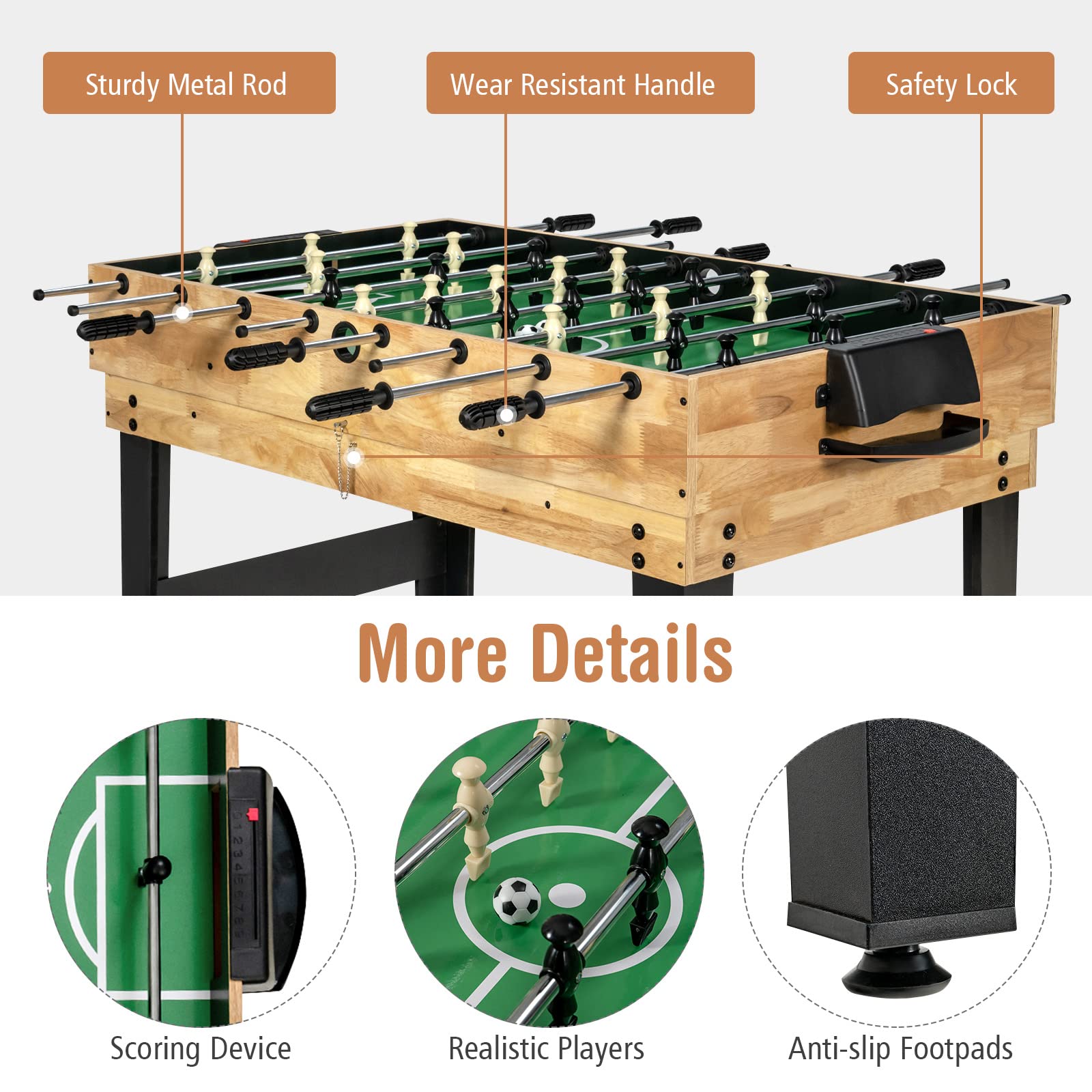 Goplus 10-in-1 Combination Multi Game Table Set, Adult Size Combo Game Table W/Foosball, Table Tennis, Pool, Air Hockey Table, Bowling, Chess, Checkers, Backgammon for Family Game Night