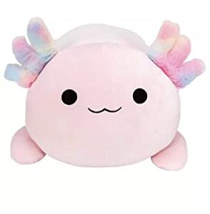 Squishmallows Official Kellytoy Laying Hug Mees Squishy Stuffed Toy Animal Many to Choose (16 Inch, Archie Axolotl)