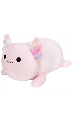 Squishmallows Official Kellytoy Laying Hug Mees Squishy Stuffed Toy Animal Many to Choose (16 Inch, Archie Axolotl)