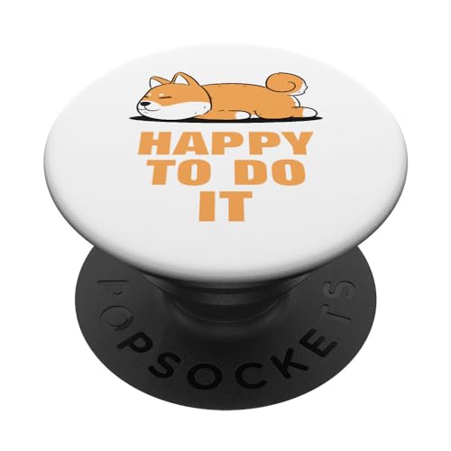 Funny Shiba Inu Uni Dog Lying Happy Sleeping Laziness Lazy PopSockets Standard PopGrip