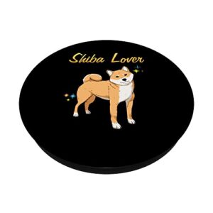 Funny Shiba Inu Uni Standing Dog Color Stars Four Legged PopSockets Swappable PopGrip