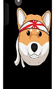 iPhone XR Funny Shiba Inu Uni Dog Red Traditional Bandana Old Flag Case