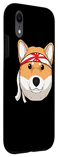 iPhone XR Funny Shiba Inu Uni Dog Red Traditional Bandana Old Flag Case