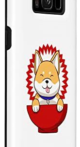 Galaxy S8 Funny Shiba Inu Uni Dog Red Bowl Love Cute Smile Case