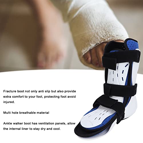 Fracture Boot, Detachable Design Comfortable Short Reinforced Orthopedic Walker Boot Nonslip with Front Protection Plate for Foot Injuries(Left foot, S)