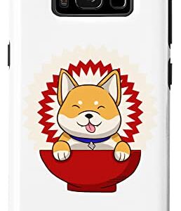 Galaxy S8 Funny Shiba Inu Uni Dog Red Bowl Love Cute Smile Case