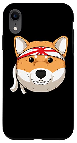 iPhone XR Funny Shiba Inu Uni Dog Red Traditional Bandana Old Flag Case