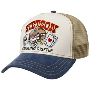 stetson gambling grifter trucker cap men beige one size