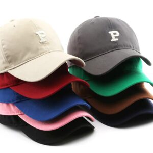 Men Women Letter Embroidered Baseball Cap, Cotton Adjustable Strap Outdoor Casual Hip Hot Hats Black