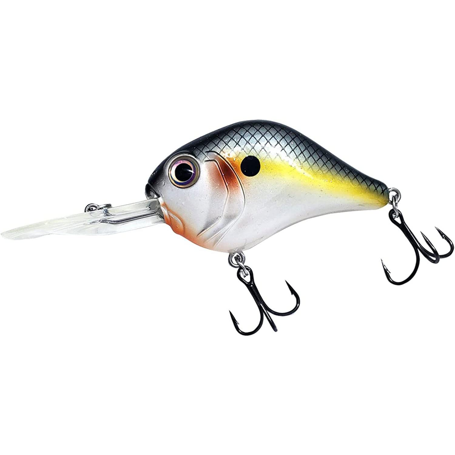 Bill Lewis Lures Lifelike MR-12 Mid-Range MDJ Series 12Ft Floater Diver 3/4 OZ Crankbait Fishing Wobble Lure for Freshwater, Sneaky SHAD