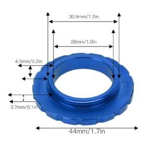 Lairun Centerlock Lockring, Universal Centerlock Rotor Lockring, 6-Bolt Wheelset Hub Disc Lock Cover 9/12/15/20MM Barrel Shaft Center Lock Disc Rotor Lockring CNC Machining for Mountain Bike (Blue)