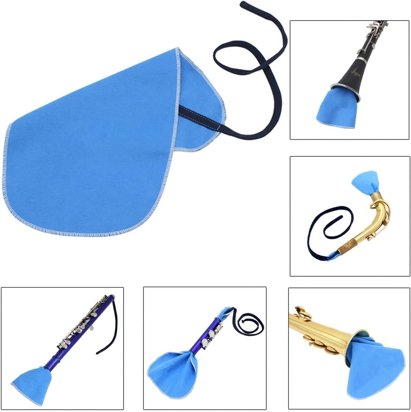 SKYNEO Saxophone Cleaning kit, Clarinet Cleaning Kit with Maintenance Kit,Cork Grease,Swab,Strap,Cleaning Cloth,Thumb Rest,Reed Case,Mouthpiece Brush and More