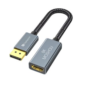 SIKAI CASE DisplayPort 1.4 to HDMI 2.1 Adapter, Support 4k@120Hz, 8K@60Hz, HDR, Uni-Directional Converter for RTX3080/3090, RX6800/6900 and More