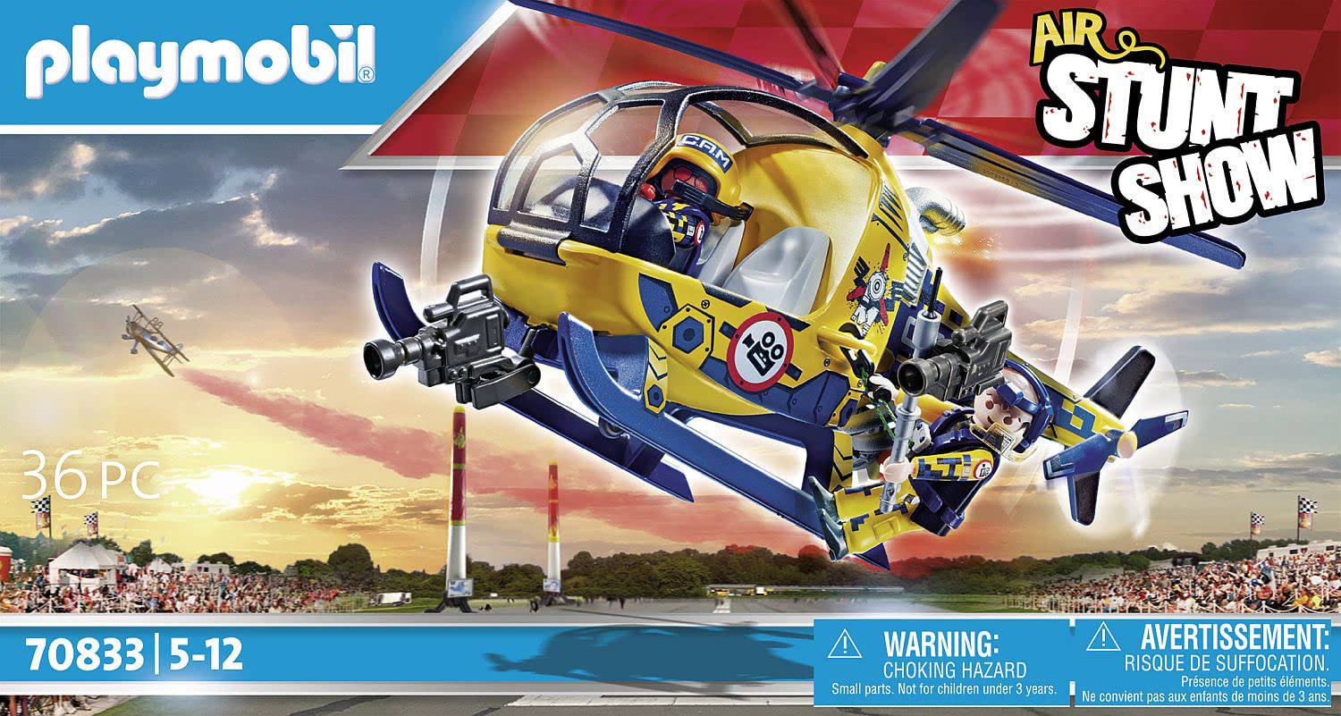 Playmobil Air Stunt Show Helicopter with Film Crew