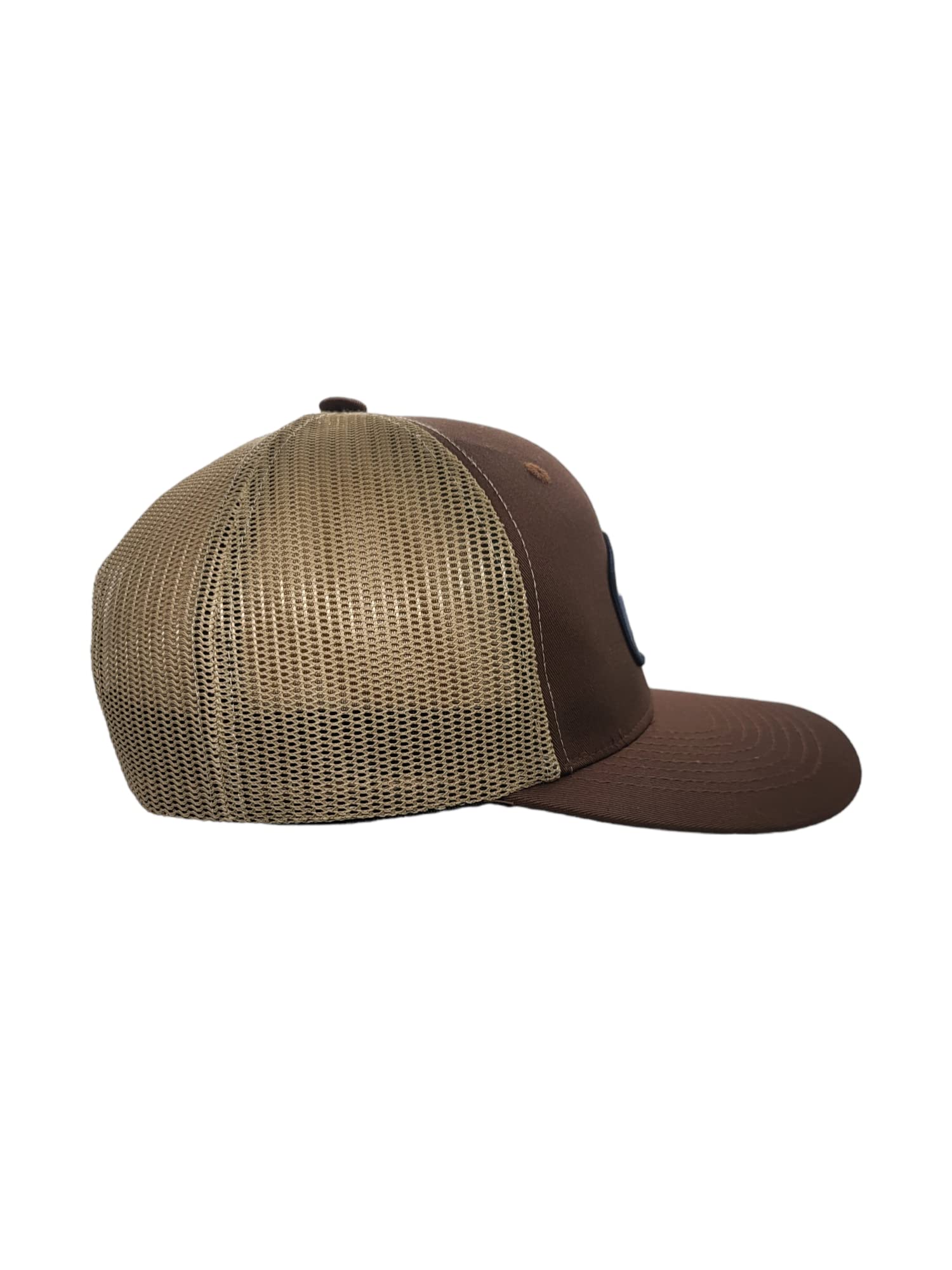 Great Smoky Mountains Trucker Hat with National Park Woven Patch (Brown/Tan)