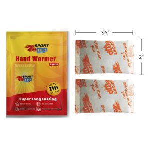 Hand Warmers (45 Pairs) - Up to 11 Hours of Heat, Super Long Lasting - Easy, All Natural - Air Activated, for Body, Hands & Toes - Odorless Hot Hand Warmer - Sport Temp