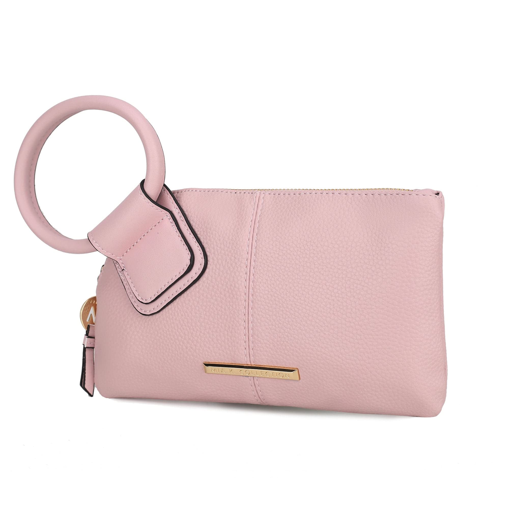 MKF Collection Simone Clutch-Wristlet Handbag For Women by Mia k - Pink - Vegan Leather