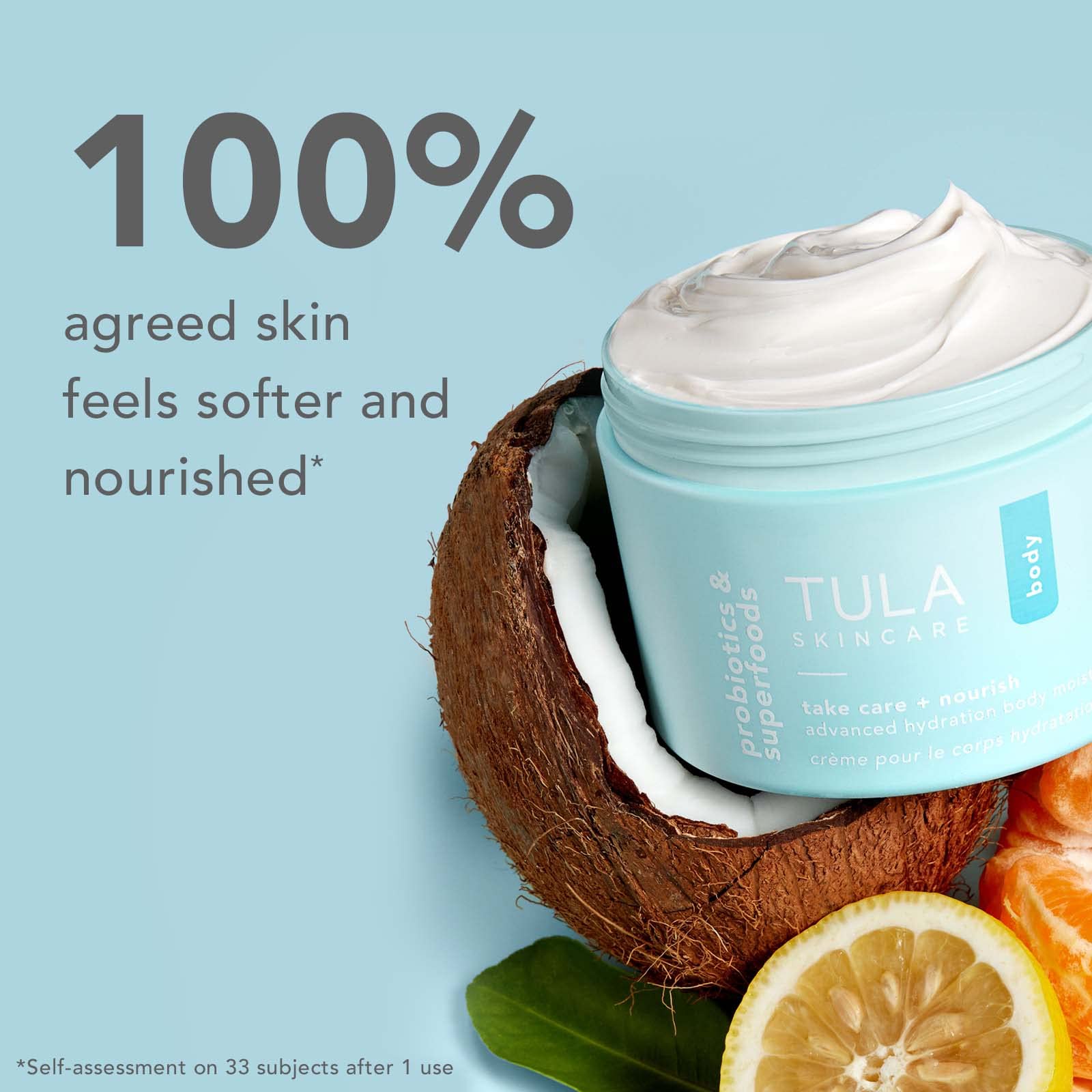 TULA Skin Care Take Care + Nourish - Advanced Hydration Body Moisturizer, Non-Greasy, Contains Vitamin C & Yuku to Improve Skin Tone & Texture, 8.1 oz.