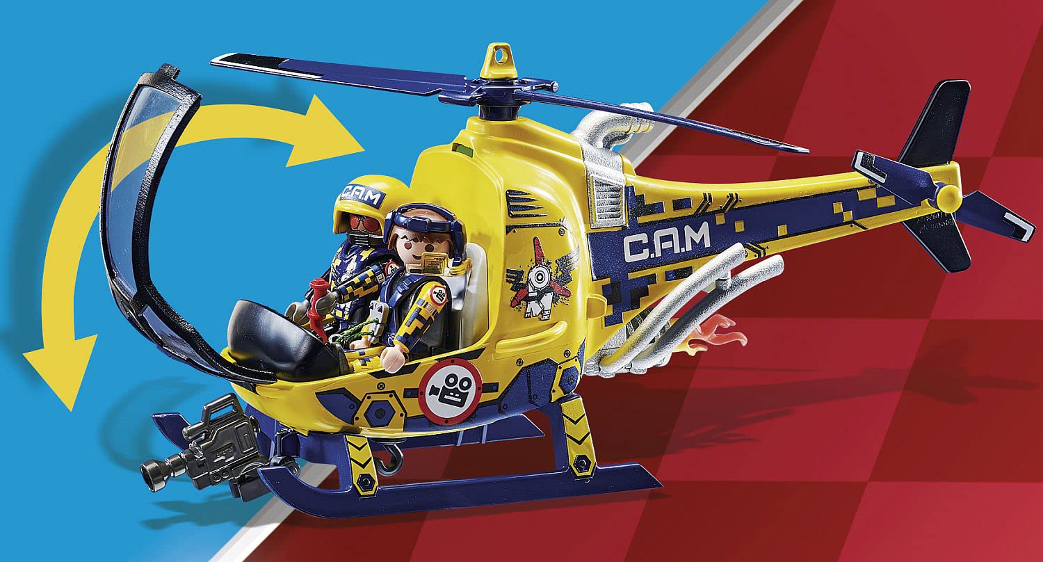 Playmobil Air Stunt Show Helicopter with Film Crew