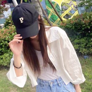 Men Women Letter Embroidered Baseball Cap, Cotton Adjustable Strap Outdoor Casual Hip Hot Hats Black