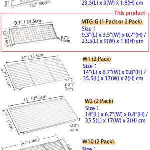 CAMPINGMOON Cooking Grate 2pcs set of Camping Grill Grate 304 Stainless Steel (L 9.3 x W 3.5 x H 0.7) for Camping Stove Grill Campfire Open Fire MTG-2G