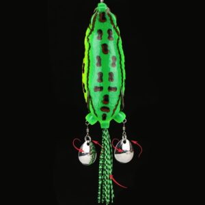 Topwater Frog Lures, Hollow Body Silicone Soft Frog Lure, Sequins Weedless Topwater Lures, Topwater Frog Crankbait Tackle No. 3 Color