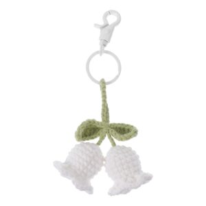 hand knitted pendant flower woven key chain flower knitted key chain bag pack decor daily dress