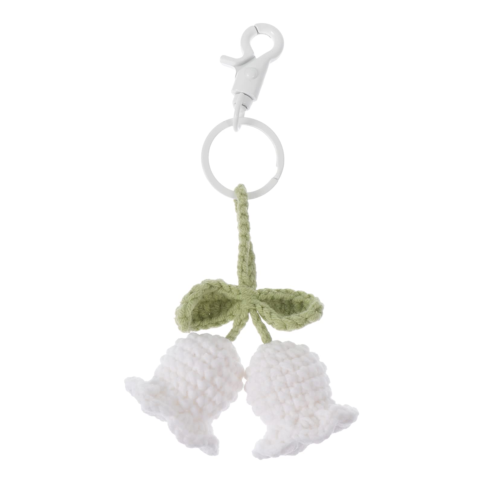 Hand Knitted Pendant Flower Woven Key Chain Flower Knitted Key Chain Bag Pack Decor Daily Dress