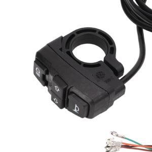 3 in 1 Electric Bike Light and Horn Switch Wearproof Electric Turning Light Switch for Electric Bike Electric Scooter Motorcycle(#2)