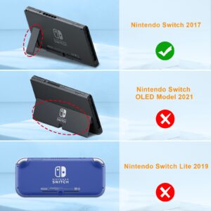 KENOBEE Silicone Case Compatible with Nintendo Switch 2017, Soft Lightweight Ergonomic Grip Protective Cover with Shock-Absorption and Anti-Scratch Design for Switch Console, Red