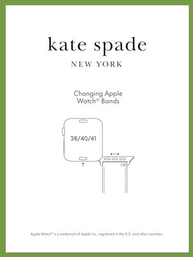 kate spade new york rose gold-tone stainless steel IP and white faux pearls band for apple watch®, 38/40/41mm (Model: KSS0126)