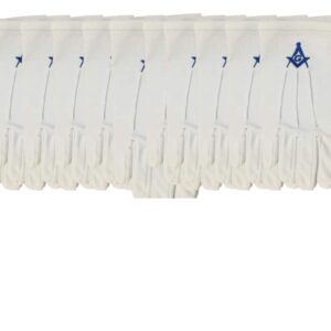 Masonic Blue Lodge Free Masons Officer Aprons 12 Chain Collar 12 Jewels 12 Gloves 12 Set of 12X4 Lot