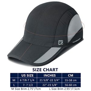 GADIEMKENSD Outdoor Running Hat Men's Cooling UPF50+ Womens Baseball Cap Sport Mesh Sun Hat Trucker Dad Hats Quick Dry Breathable Unstructured for Summer Camping Fishing Hiking Improved Dark Gray M