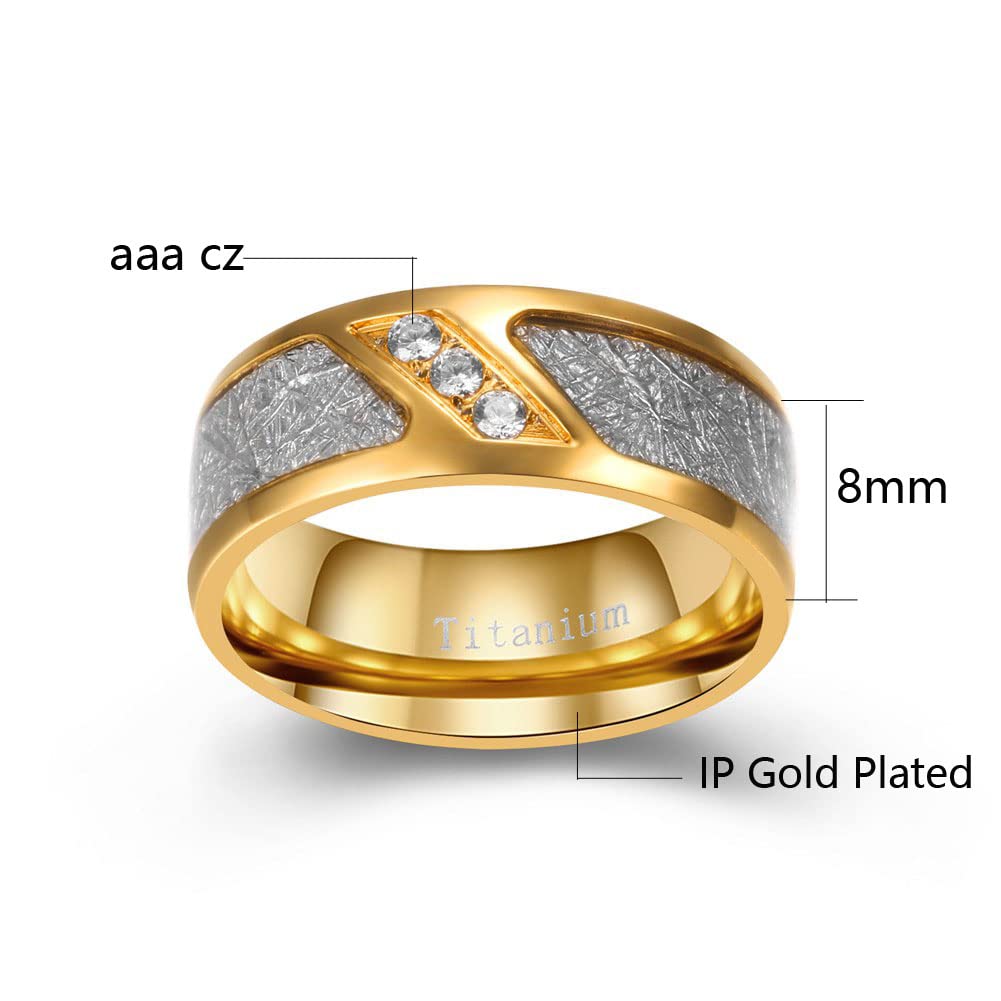 ringheart Couple Rings Matching Ring 1.5ct CZ Gold Plated Women Wedding Ring Sets for Him and Her His Her Ring Sets