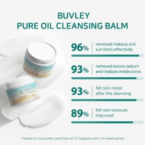 BUVLEY Pure Oil Cleansing Balm I Low pH, Vegan, Cruelty Free | Daily Makeup Remover Calming and Hydrating Facial Cleanser