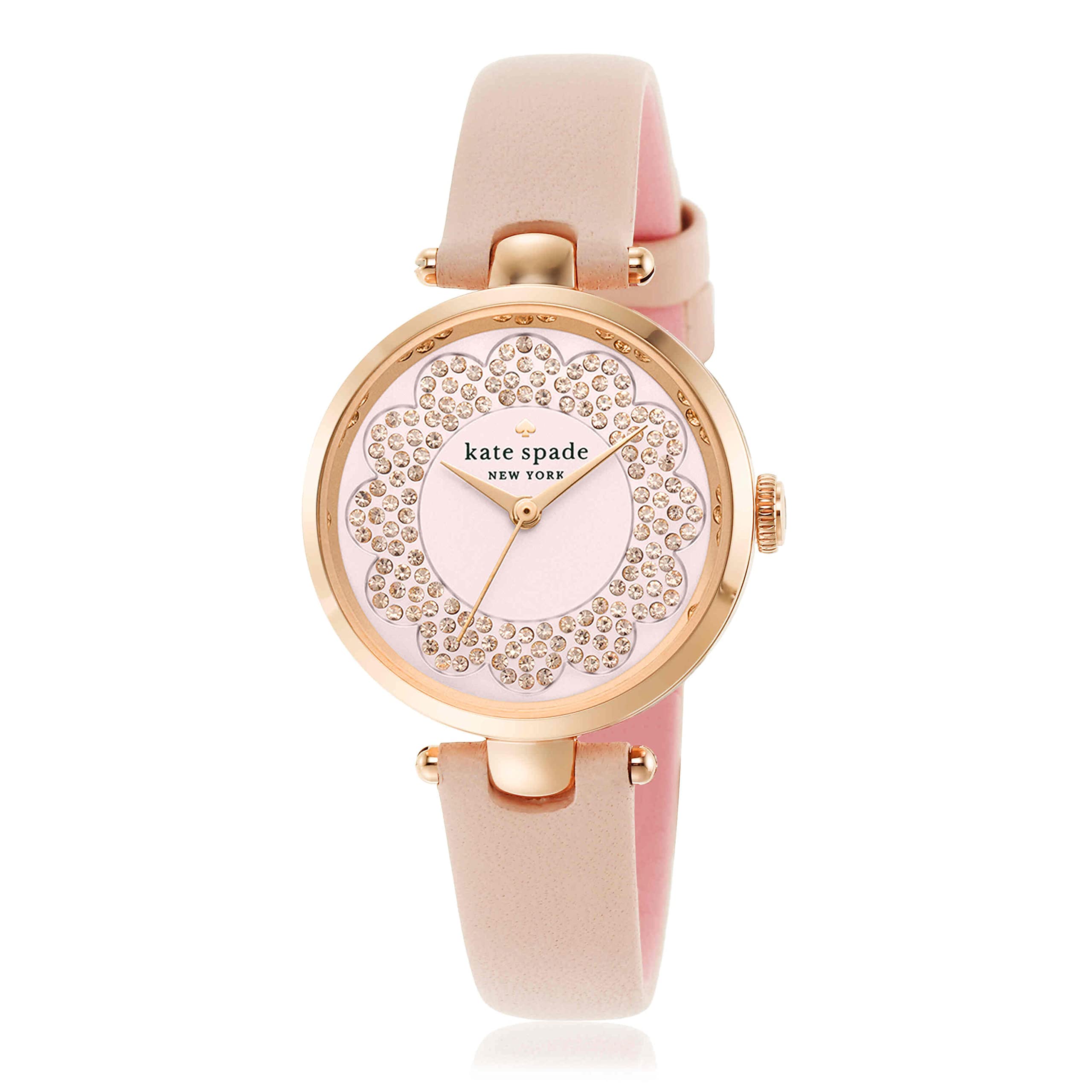 kate spade new york holland three-hand pink leather watch (Model: KSW1740)