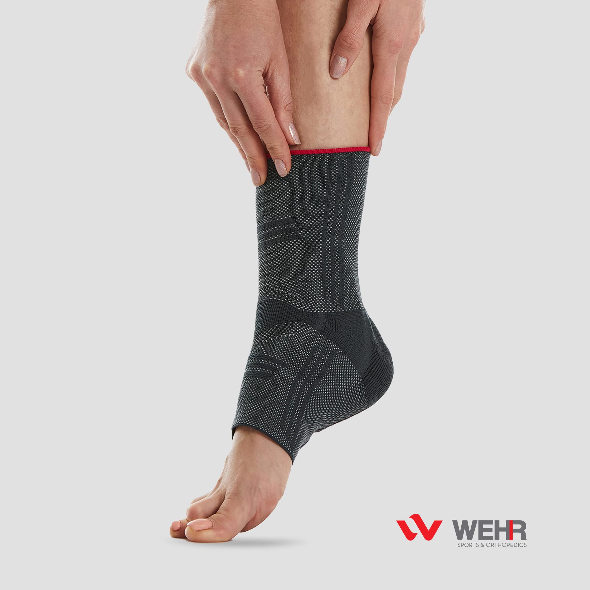 WEHR Malleocare Comfort C Ankle Compression Sleeve - Premium Ankle Support Foot Brace for Ligament Injury, Instability, Swelling – Comfortable and Breathable (X-Large)