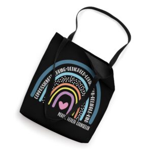 Mental Health Counselor Cute Rainbow Tote Bag