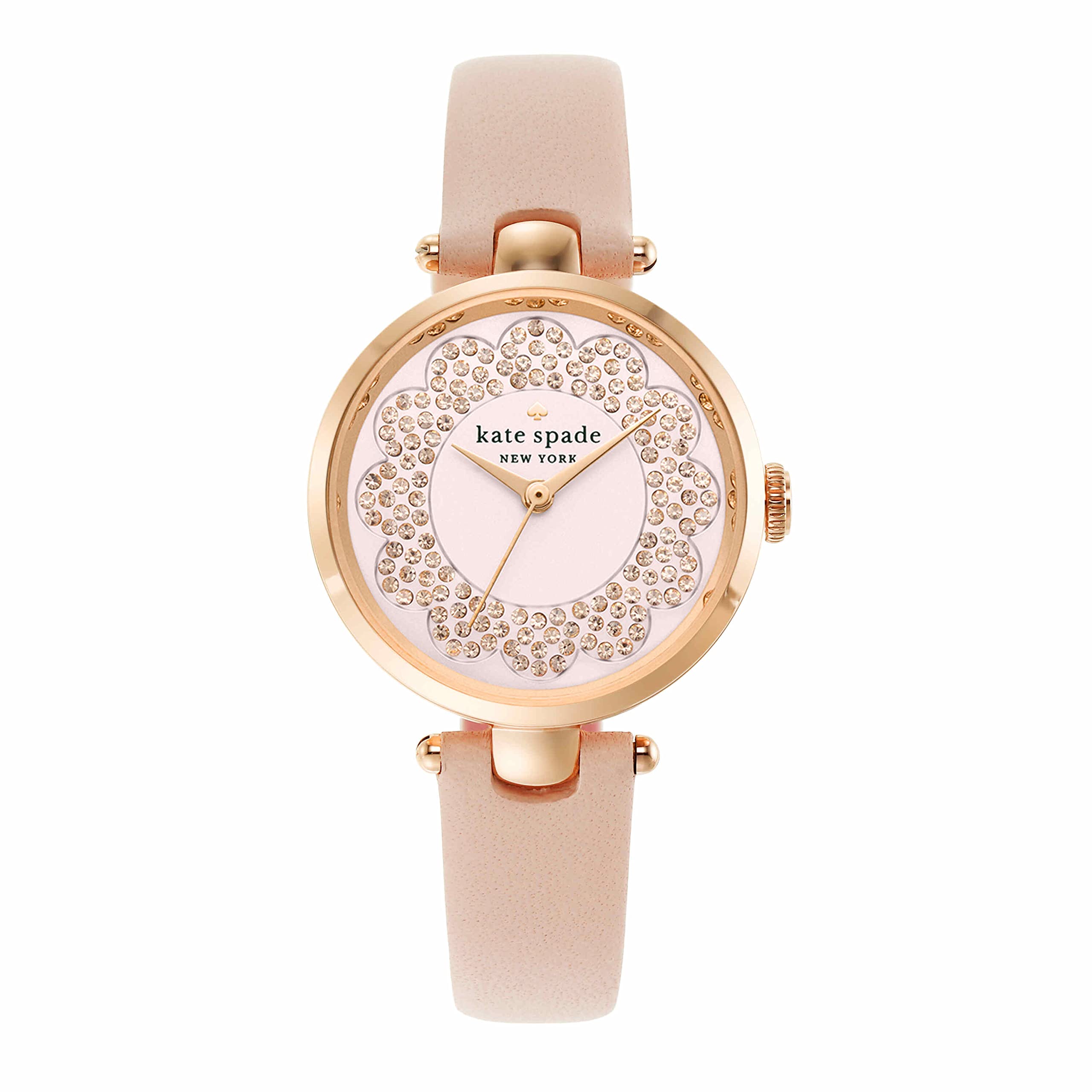 kate spade new york holland three-hand pink leather watch (Model: KSW1740)