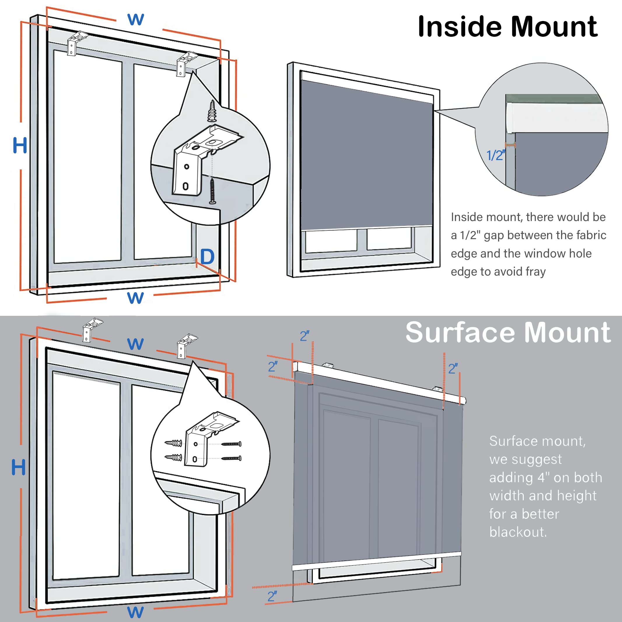 LEYBUSH Motorize Remote Control Blinds, Roller Window Shades(Rechargeable Build-in Battery) Smart Blind Shade Compatible with Smartphone App Smart Home Alexa Google Home, American Products