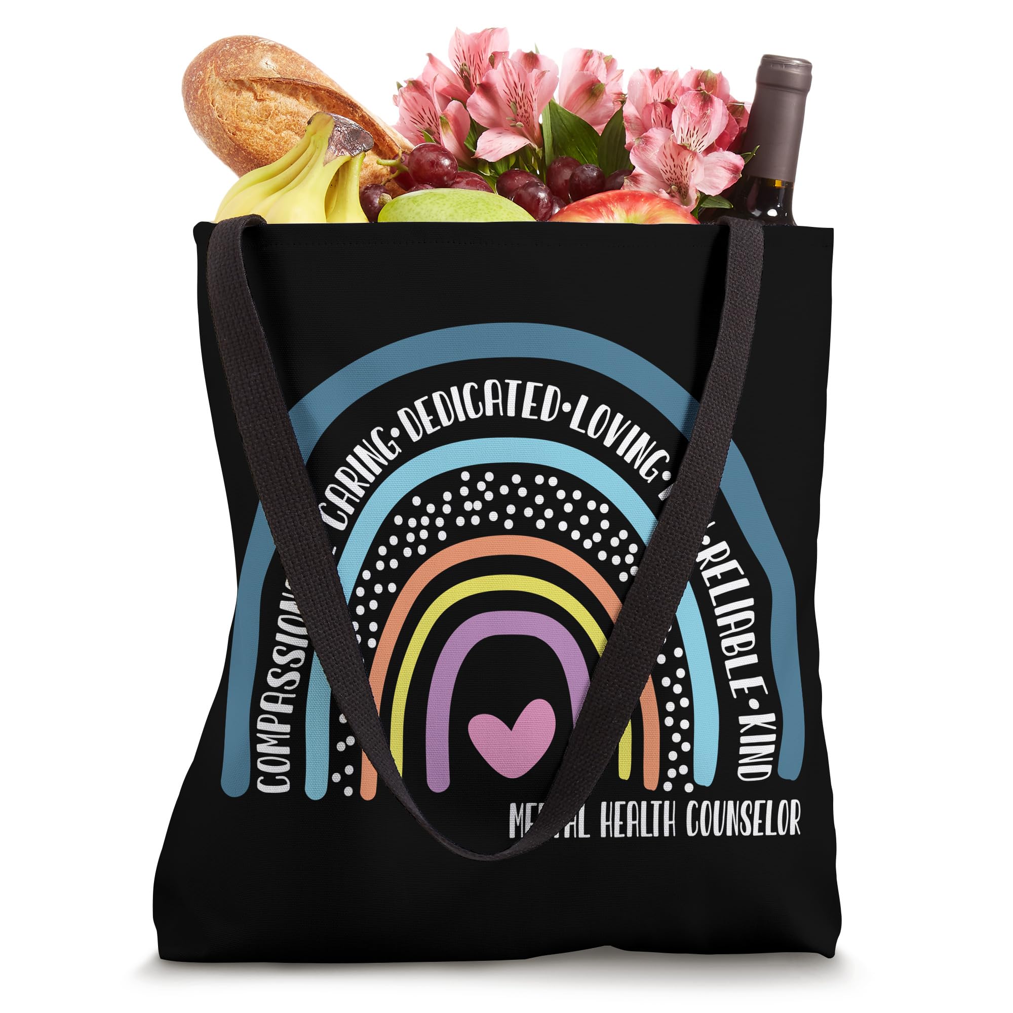 Mental Health Counselor Cute Rainbow Tote Bag