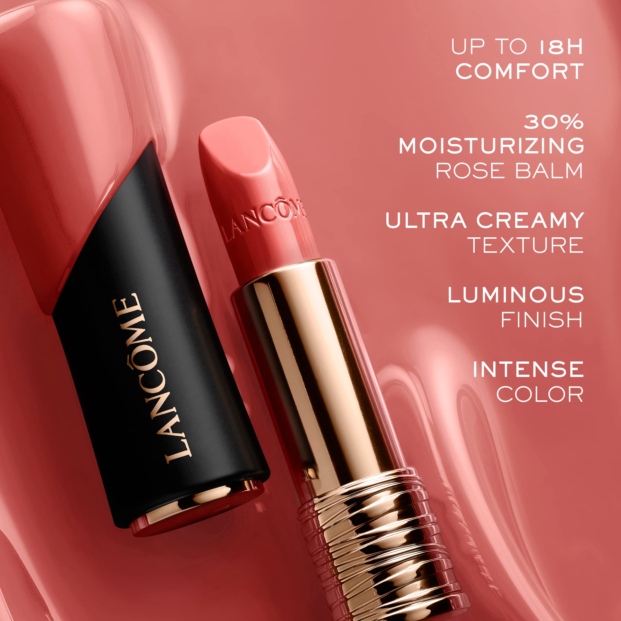 Lancôme L'Absolu Rouge Hydrating Cream Lipstick - Smudge-Resistant & Luminous Finish - Up To 18HR Comfort - 196 French Touch